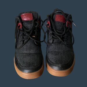 Leor Mens Black & Brown Casual High-Top Sneakers Size 10.5